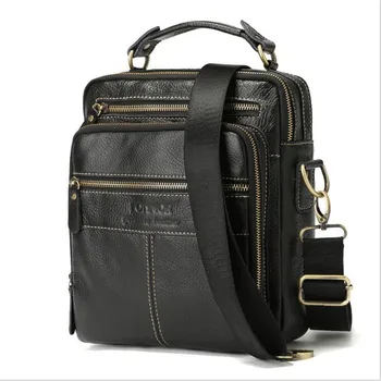 

Men's Vertical Briefcase bag men's Genuine Leather bags male crossbody business bag for men messenger briefcases leather bags