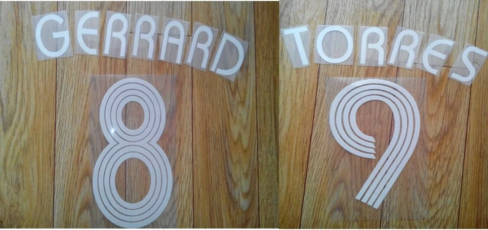 

08-09 HOME TORRES GERRARD Personality any nameset name numbering nameset patch badge