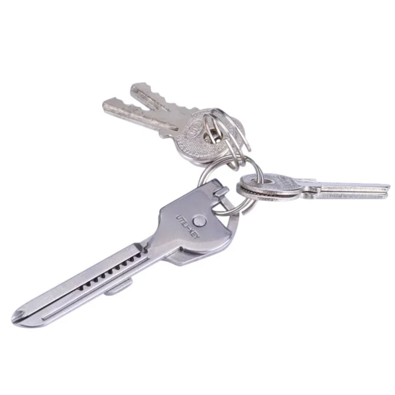 Многоинструментальная цепочка для ключей из нержавеющей стали использовать швейцарский карманный нож для выживания Utili-Key многофункциональные ключи 6 В1 высокое качество