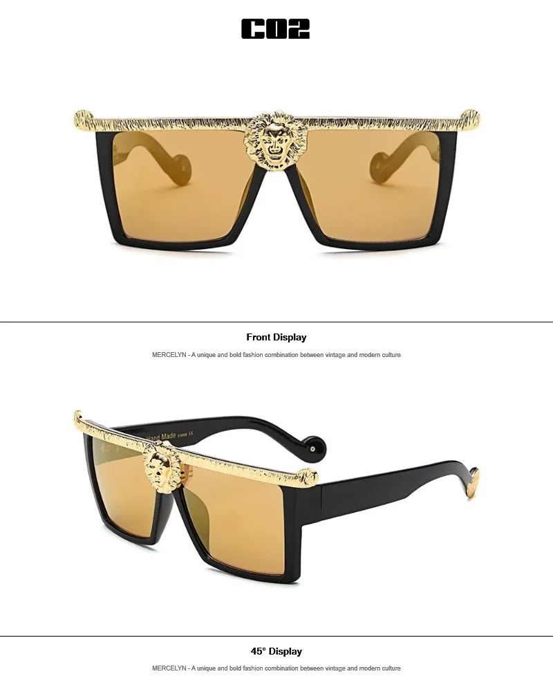 Ретро модные роскошные солнцезащитные очки Lioness для женщин и мужчин, Винтажные Солнцезащитные очки с квадратным изображением Льва, фирменные Гламурные женские солнцезащитные очки
