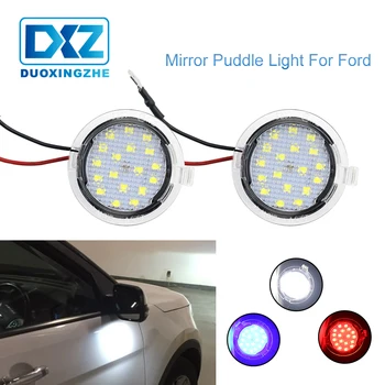 

DXZ 2X LED Under Side Mirror Puddle Light For Ford F-150 EDGE Fusion Flex Explorer Mondeo S-Max Ranger Rear mirror Lamp styling
