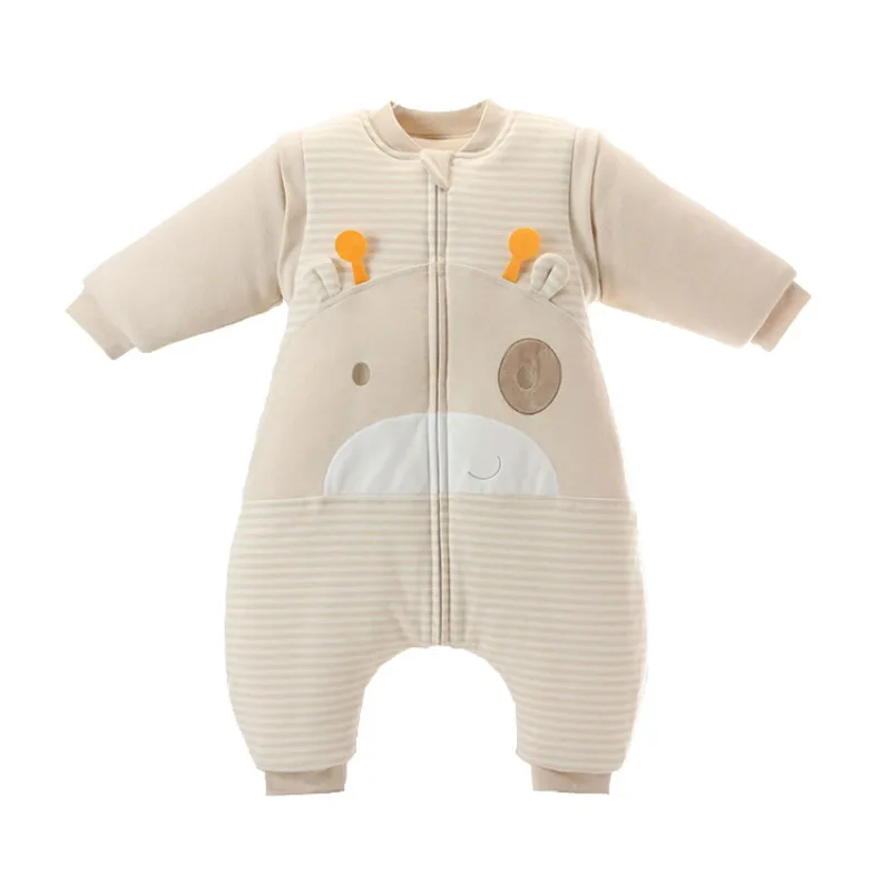 

Pure Cotton Baby Sleeping Bag Autumn Winter Thickening Child Sleeping Sacks Colored Cotton Winter Warm Split Leg Sleeping Bags