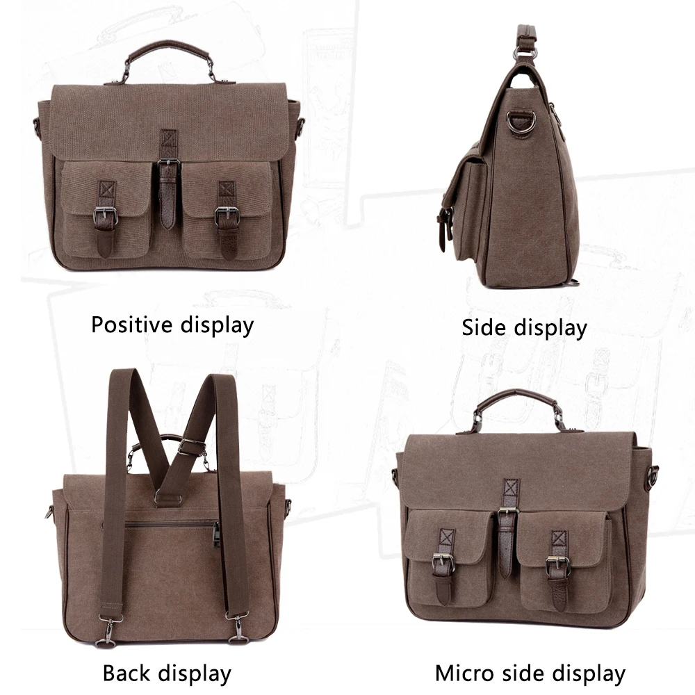 MARKROYAL New College Men's Canvas Crossbody Bag VintageTeenager College School Travel Shoulder Bags Dropshipping