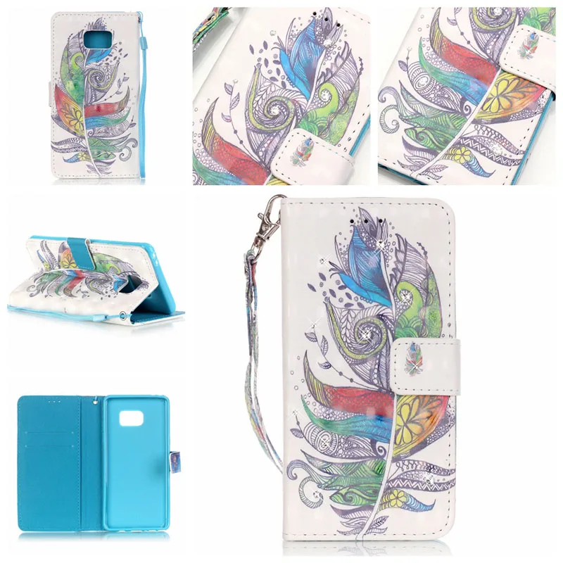 

Flip Wallet Diamond Leather Painted Phone Soft Silicone Cover Shell for Samsung Galaxy A3 A5 J3 J5 2016 G360 G530 Note 5 7 Case