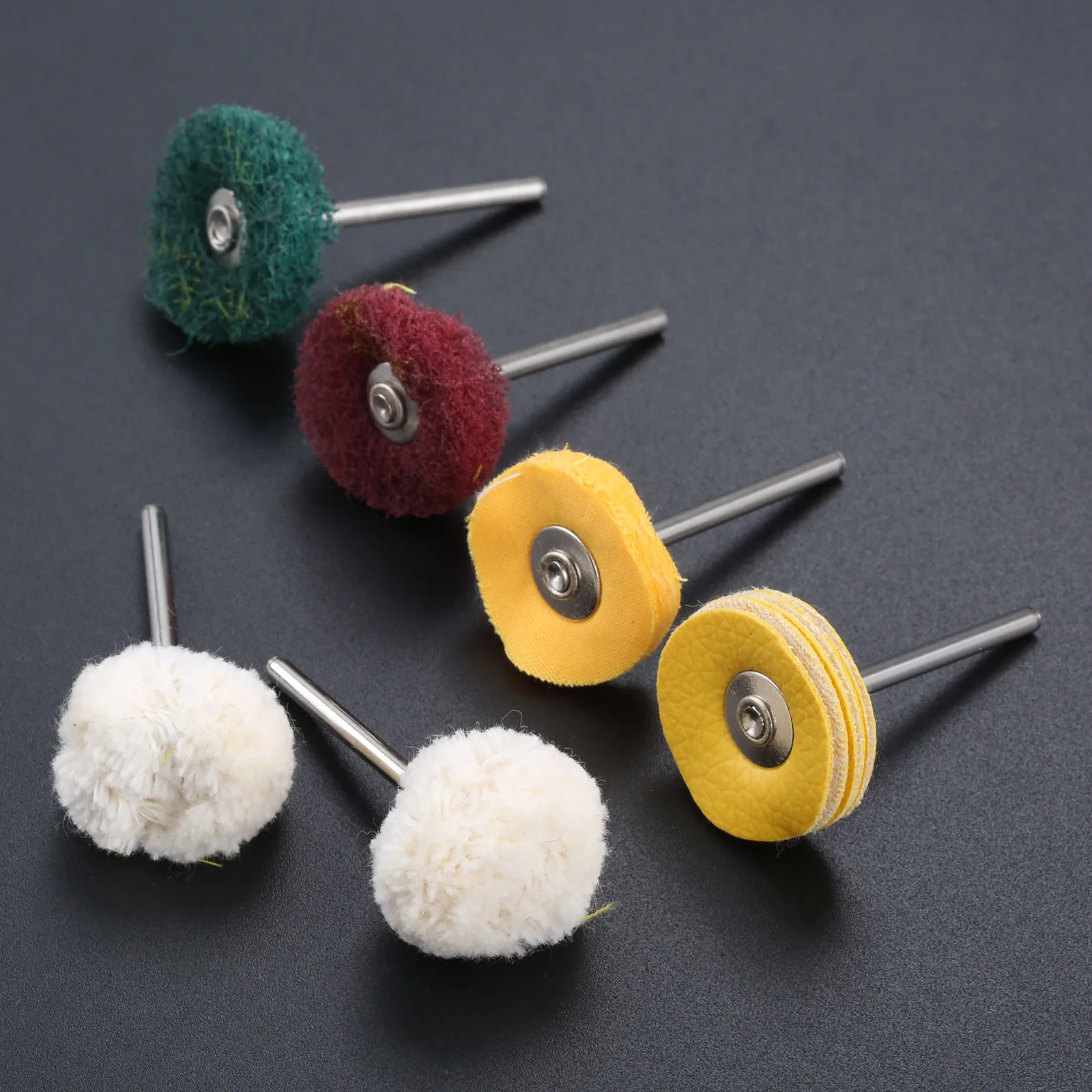 6Pcs 3mm Polisher Buffer Wheel Polishing Buffing Pad Brush For Rotary Drill Bit Electric Grinding Accessories 6Pcs 3mm Polisher Buffer Wheel Polishing Buffing Pad Brush For Rotary Drill Bit Electric Grinding Accessories