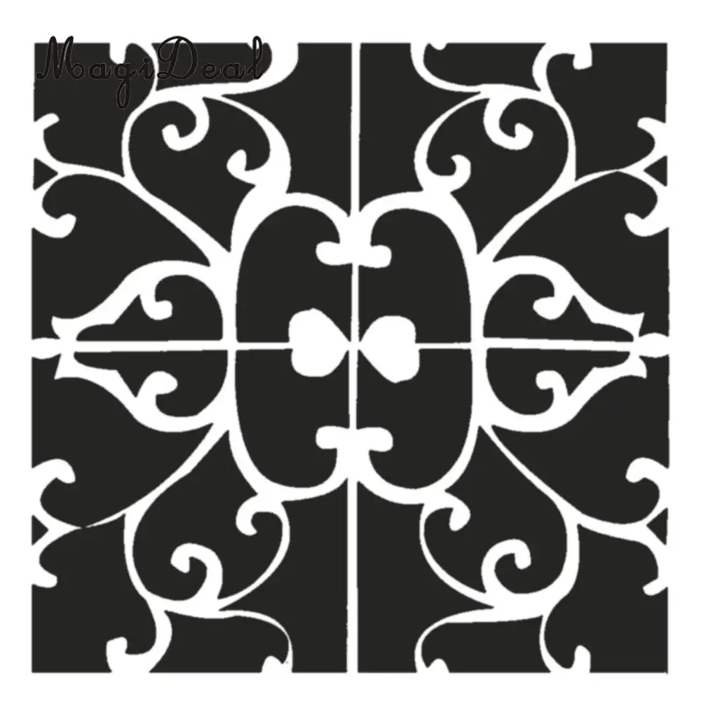 3D Acrylic Mirror Decal Sticker Stitched Wall Panels Home Decoration 8x8inch, Silver/Black/Gold