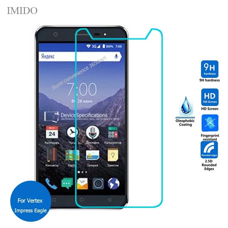 

2PCS For Vertex Impress Eagle 4G Tempered Glass Screen Protector 9H Safety Protective Glass On Impress Eagle