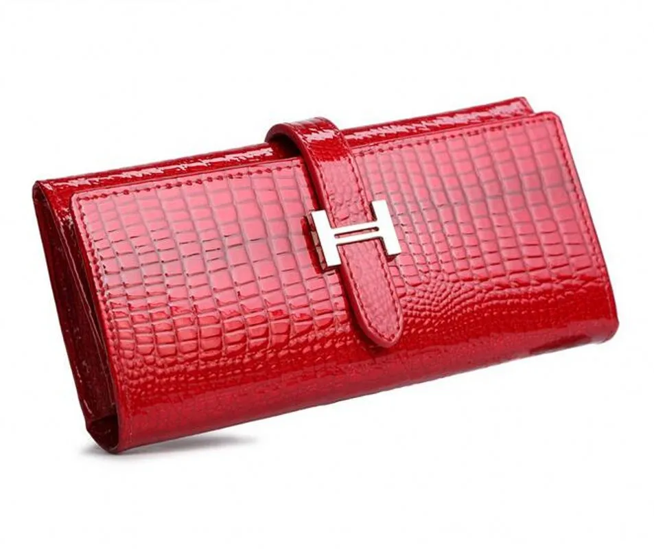 

New fashion portefeuille women female leather string crocodile long famous brand designer wallets purse carteira feminina 45
