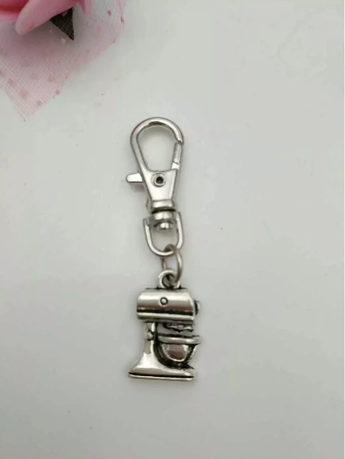 Kitchen Mixer Baking Cooking Dangle Keychain Fashion jewelry Tibetan