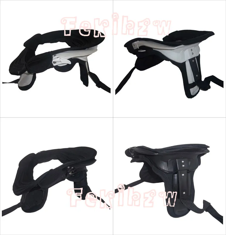 

Motorcycle Neck Brace Supports Light Weight Protection Motocross Neck Protector Adults Ski Skate Neck Brace-White,Black
