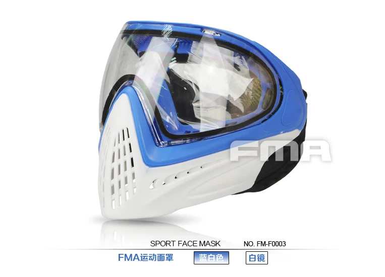 

FMA F1 Safety Anti-fog Goggle/Full Face Face guard - 21 Colours Free shipping