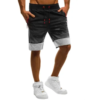 

Fitness Mens Camouflage Shorts Patchwork short polyester Bodybuilding Pocket Drawstring Regular Fit Skin Short Sports c0430