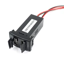 Willtoo автомобиля 12 V до 5 V 2.1A Dual USB Порты и разъёмы приборной панели крепление телефона Зарядное устройство для MAZDA адаптер для iPhone samsung Tablet Быстрый Зарядное устройство