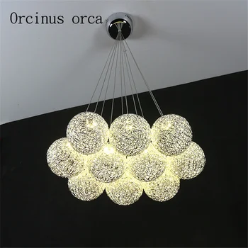 

Modern minimalist creative LED chandelier restaurant bedroom bar restaurant personalized art sphere Chandelier free shipping