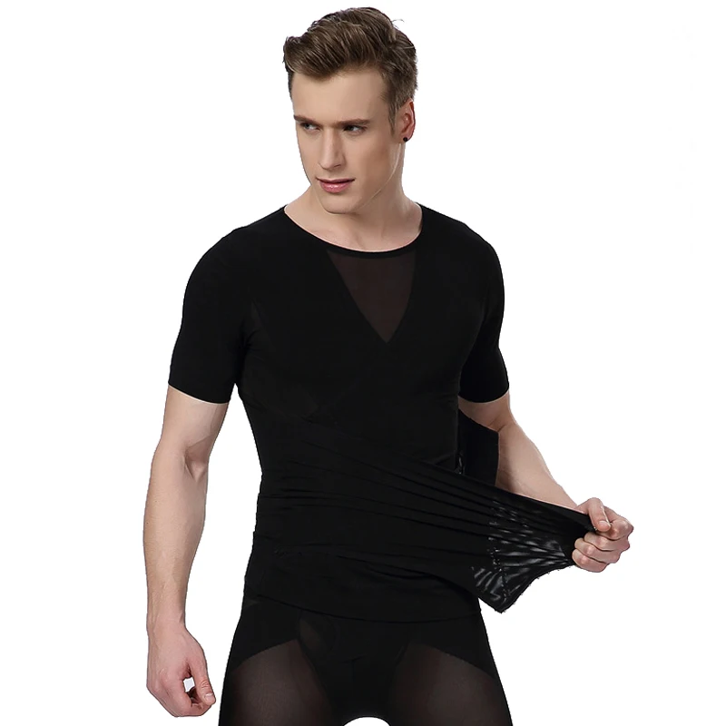 

Body Shaper for Men Shirts Vest Slimming Tummy Trimmer Fat Burn Posture Corrector Compression Shirts Underwear Men Corsets