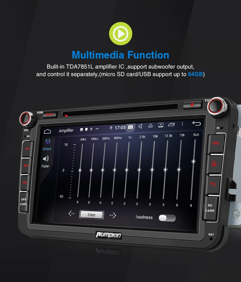 Sale Pumpkin 2 Din 8"Android 9.0 GPS Autoradio Stereo Car Multimedia Player For Volkswagen/Golf/Skoda 4GB RAM 32GB ROM Wifi OBD2 DAB 13 Sale Pumpkin 2 Din 8"Android 9.0 GPS Autoradio Stereo Car Multimedia Player For Volkswagen/Golf/Skoda 4GB RAM 32GB ROM Wifi OBD2 DAB 13