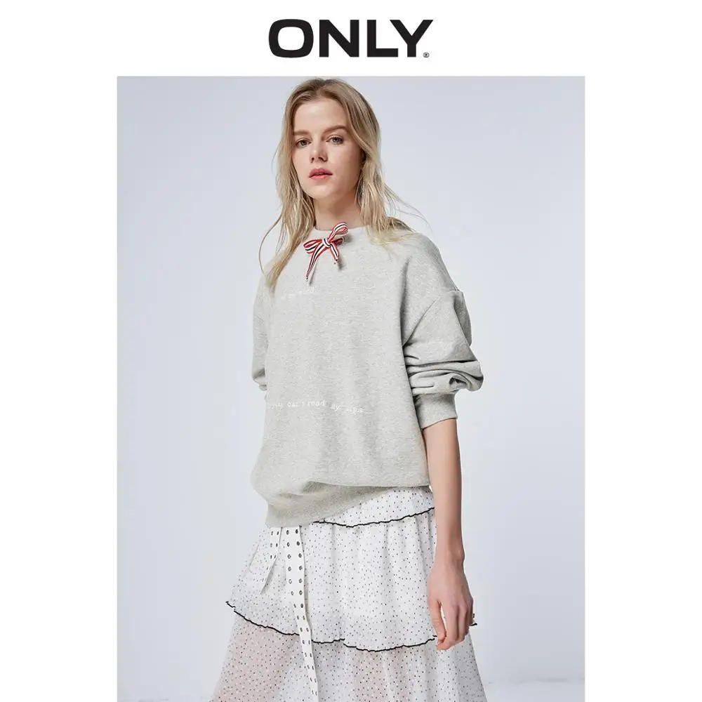 ONLY 2019 Women's Hong Kong Style Loose Fit Pullover Hoodie |11919S596
