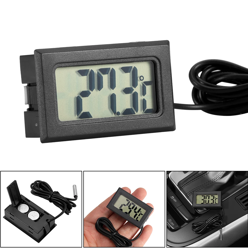 

AOZBZ LCD Digital Thermometer Car Thermometer Outdoor Indoor for Home office Refrigerator Fish Tank Water Temperature