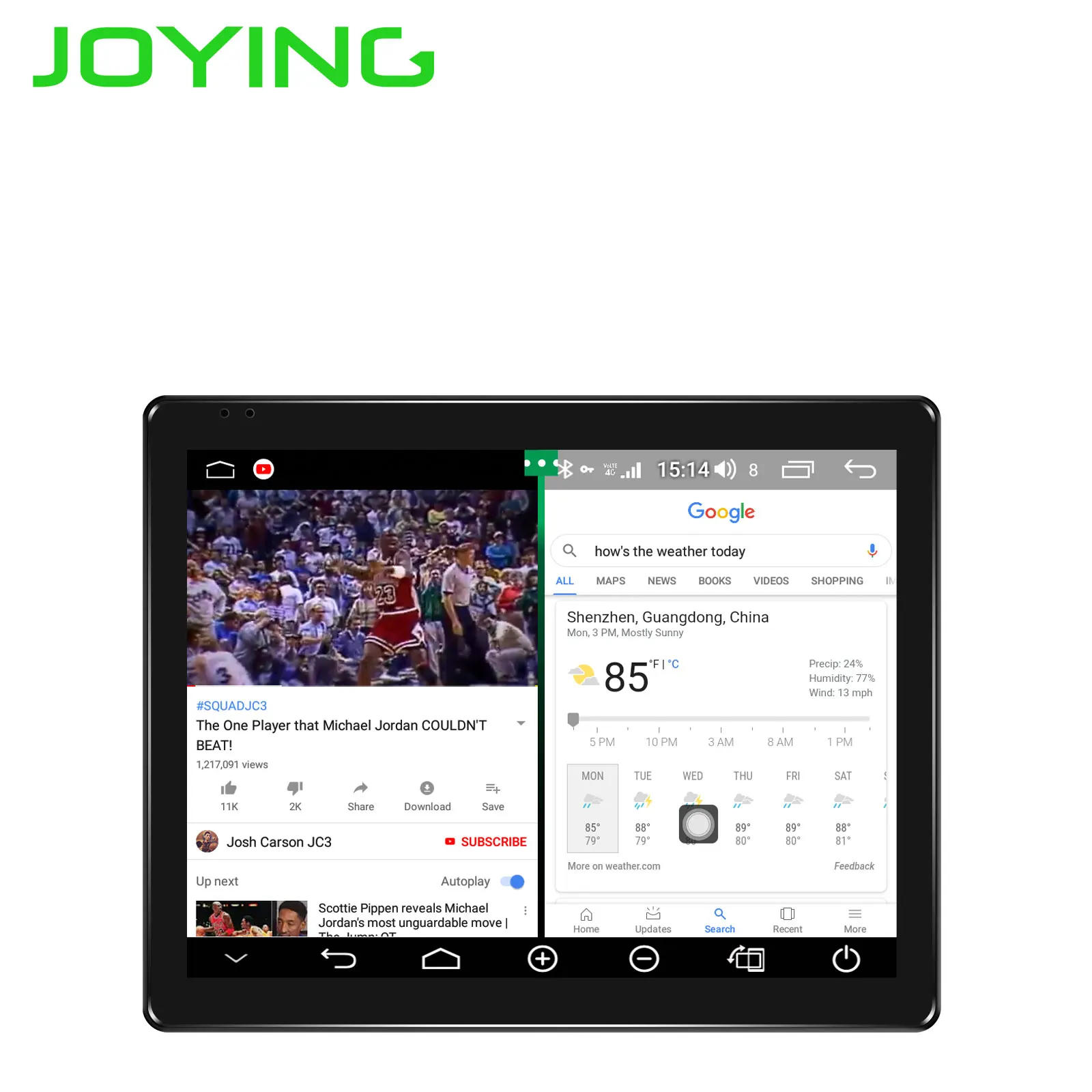 Sale JOYING one din 9.7 inch IPS screen car radio Android 8.1 stereo 4GB ram 64GB univeral head unit 1024*768 Support 3G/4G DSP WIFI 4