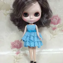 Обнаженная кукла blyth смешанные серые волосы фабричная кукла подходит для DIY Изменить игрушка BJD для девочек