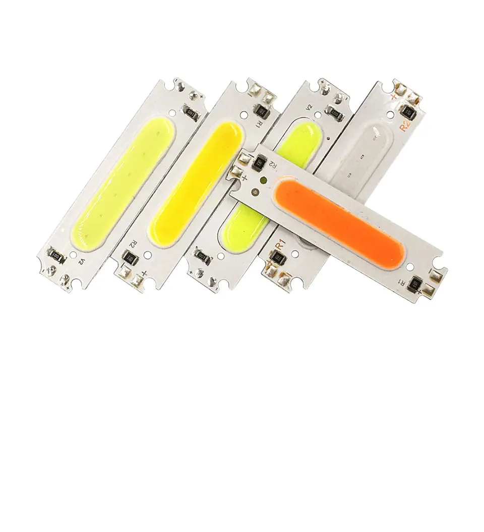 60x15MM 2W COB Chip LED Light Lamp 12V White Yellow Blue Red Green Pink Purple Color LED Bulb for Car Lighting 60mm COB Board (7)