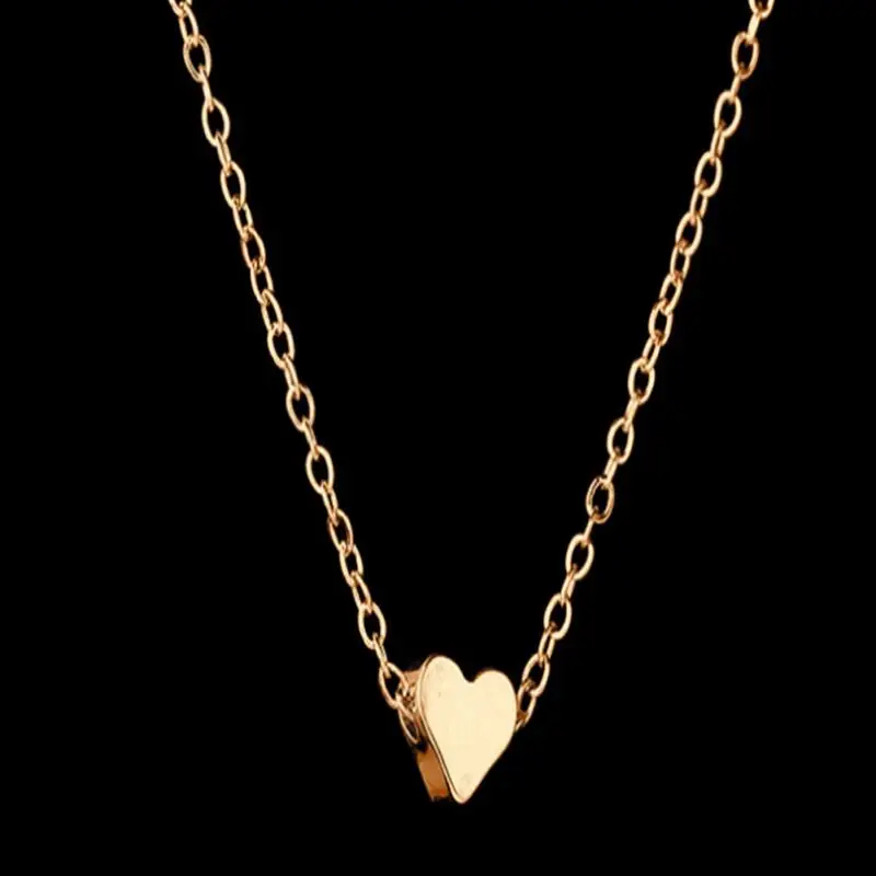 Золото Цвет чокер с сердечком ожерелье для женщин многослойное бисерное чокер ожерелье s Воротник Колье ras du femme
