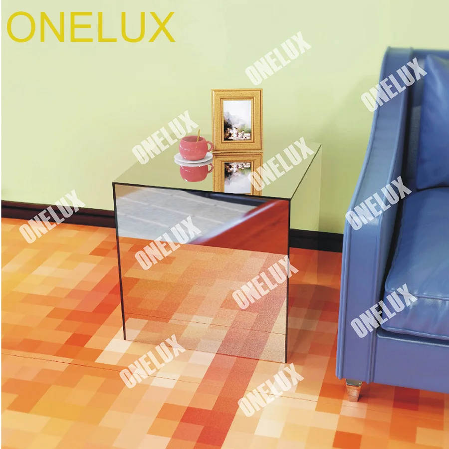 Mirrored Acrylic Box Riser Pedestal Cube,Mirror Lucite Coffee/Side/End/Sofa Table/Nightstand-5 Sided Mirrored Acrylic Box Riser Pedestal Cube,Mirror Lucite Coffee/Side/End/Sofa Table/Nightstand-5 Sided