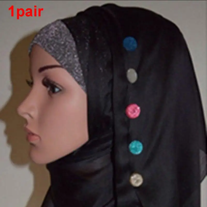 2 Pairs Magnetic Hijab Pins Headscarf Abaya Clasp Brooch Shawl Magnet Scarf Pin