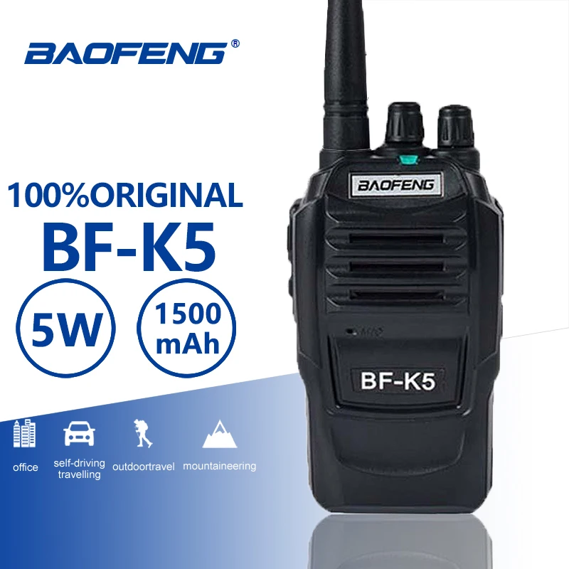 

Baofeng BF-K5 Walkie Talkie 5W UHF 400-470MHz Frequency FM Portable Radio Set Ham Radio Hf Transceiver K5 Two Way Radio BF-888S