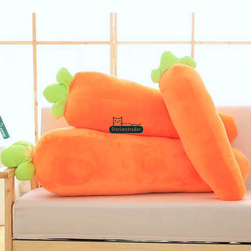 Dorimytrader Cuddly Soft Cartoon Carrot Plush Doll Toy Realistic Carrots Pillow Cushion Vegetables Toys 41inch 105cm DY61775(11)