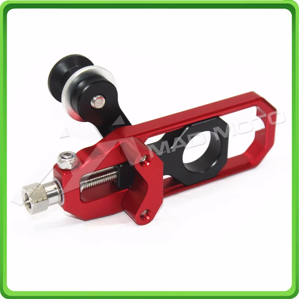 Motorcycle Chain Tensioner Adjuster with spool fit for Honda CBR600RR 2005 2006 2007 2008 2009 2010 CBR 600 RR Red & Black (5)