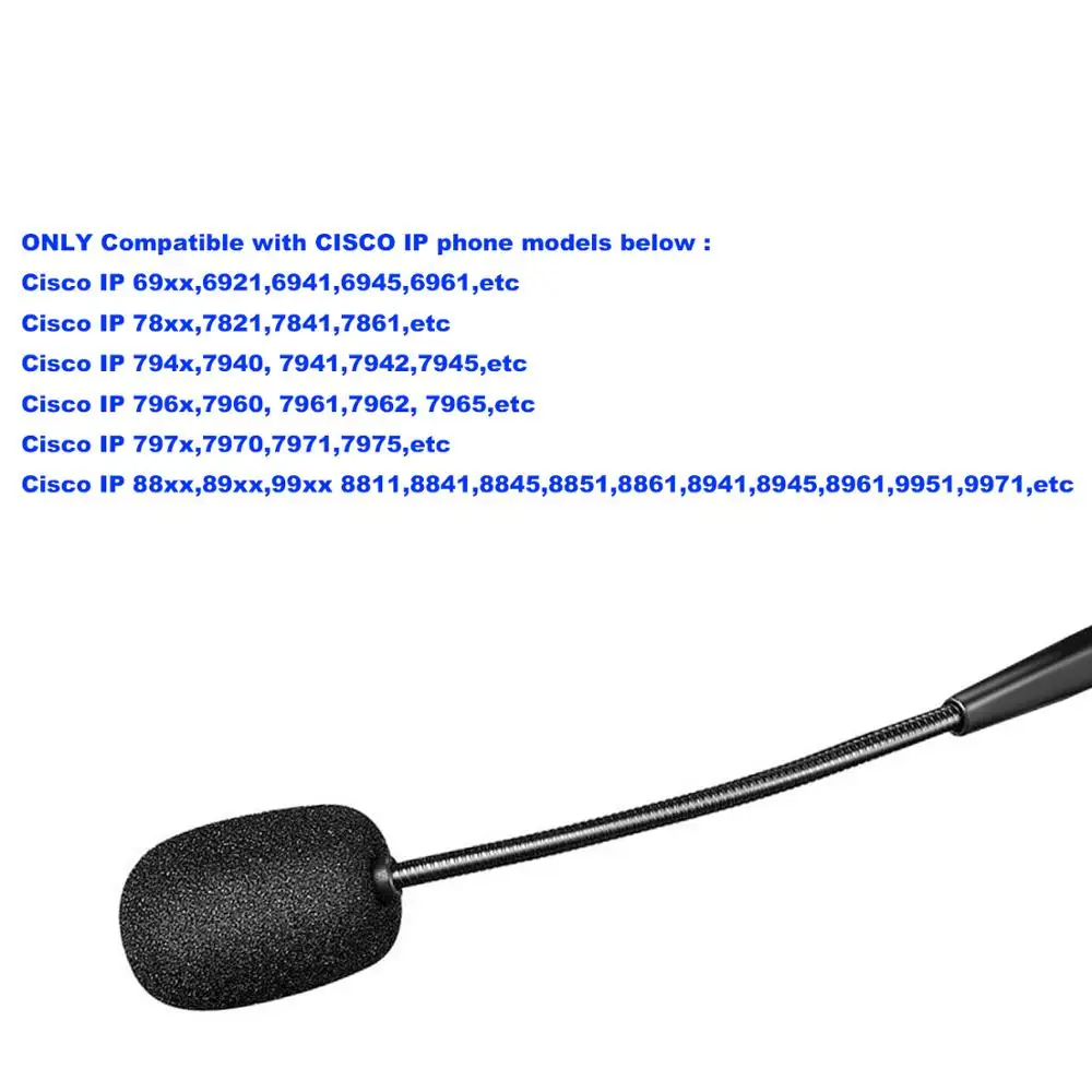 RJ9 plug гарнитура с микрофоном для Cisco IP телефон 7940 7941 7942 7971 7975 6911 6921 6912 6965 7962 8961 8912 8941 9951