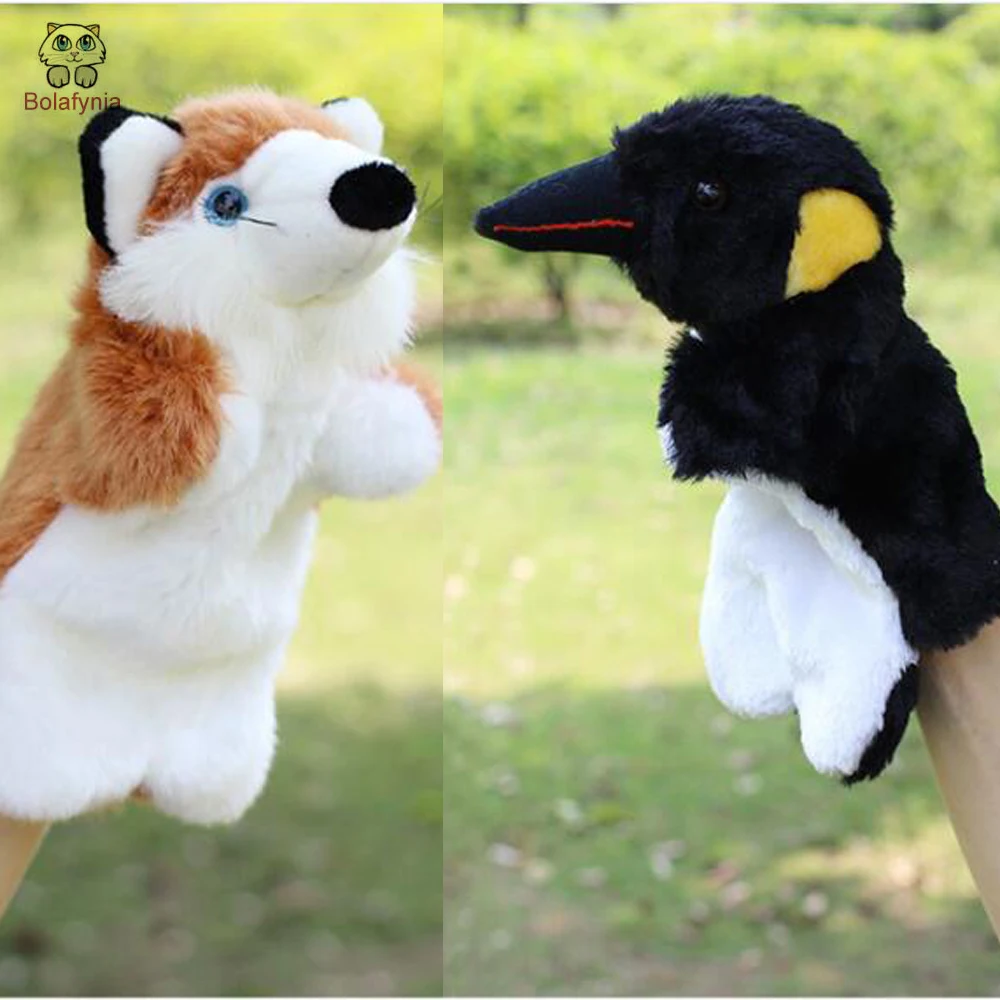 BOLAFYNIA Children Stuffed Toy Fox and the Crow stroy kids doll plush baby Hand PUPPETS toys Christmas birthday gift