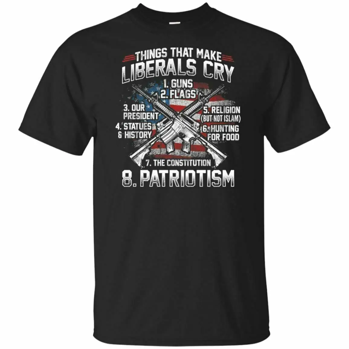 

Vintage Trump Mens T-Shirt MAGA Liberals Cry Political Amendment Short Sleeve Pure Coton Shirt Tee