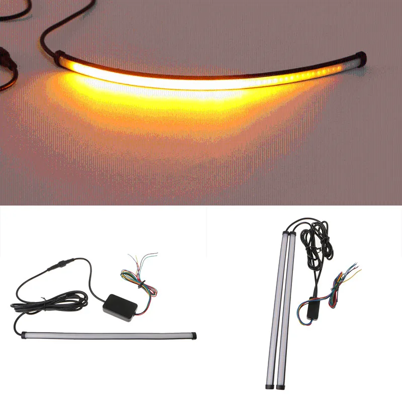 

1x18"/ 2x23" 5 mode Switchback Flowing Knight Turn Signal Brake Light Car DRL LED Strip