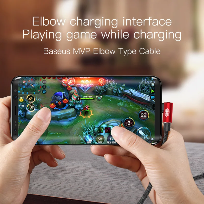 Baseus USB نوع C كابل 90 درجة USB C شاحن الحبل سريع تهمة USBC نوع-c كابل لسامسونج oneplus 7 برو الهاتف المحمول USB-C