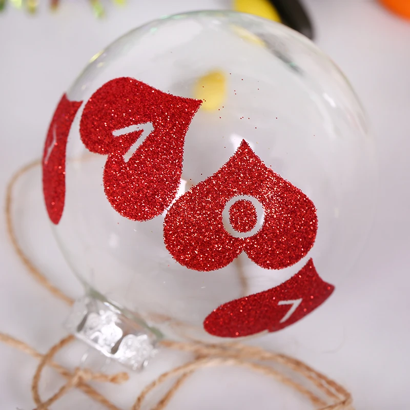 

2017 Christmas Glass ball Clear baubles Ornaments Decorations Christmas tree wedding decoration ball party Xmas decoration shop