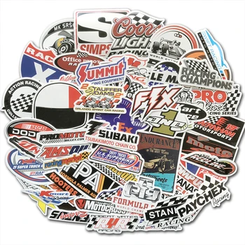 

50 PCS Racing Car Sticker Graffiti JDM NHRA Drag Car Modification Waterproof Sticker For Motorcycle Helmet Motor Suitcase Laptop