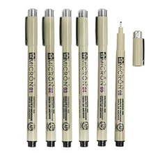 6 шт./лот SAKURA ручка Pigma micron набор водонепроницаемых черных чернил для рисования карандаш эскиз маркер ручка Dessin 01 02 03 04 05 08 Tekenen