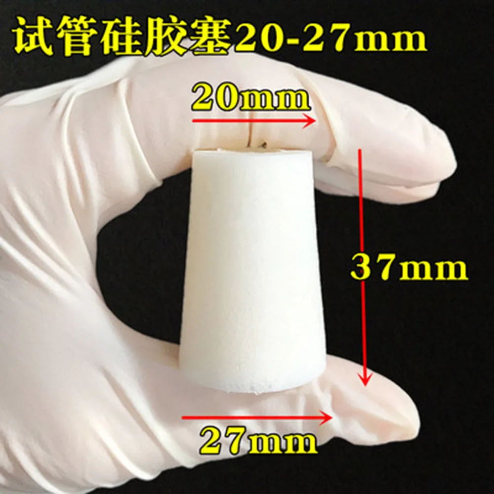 

10pcs Silicone Stopper for glass test tube Upper Diameter 27mm * Lower Diameter 20mm