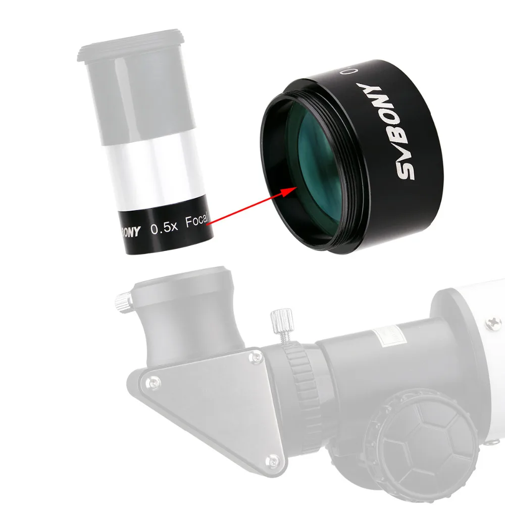 SVBONY 1 25 &quot0.5X фокусное расстояние M28.5 * 0 6 линза Барлоу для астрономии монокулярный