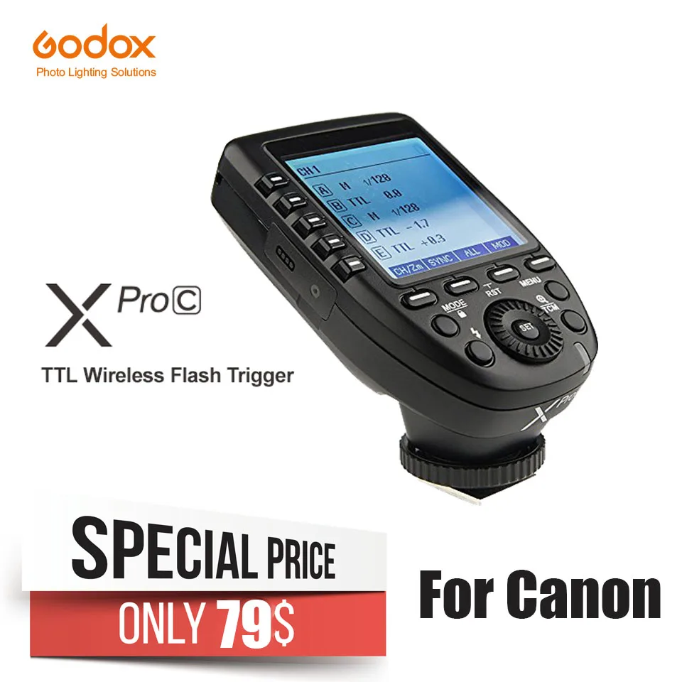Godox XPro C Flash Trigger Transmitter E TTL II 2.4G Wireless X System