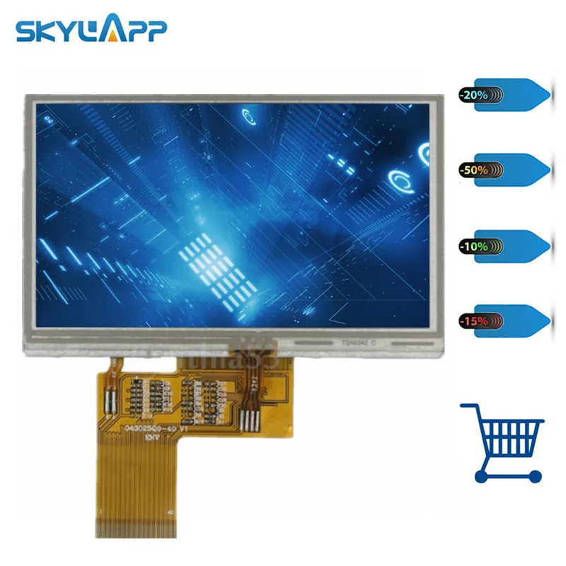 Skylarpu 4 3 ''дюймовый ЖК-экран для Launch X431 Diagun III с сенсорным экраном дигитайзер
