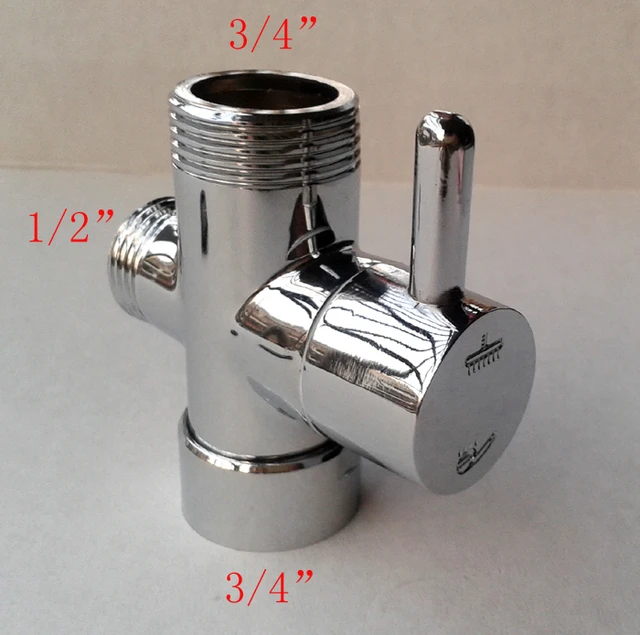 Adaptateur en T Trois Voies Douche Bras Monté 1/2 \ 3-Way ABS Chrome  Mitigeur