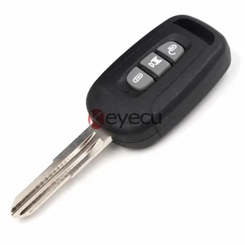 

KEYECU 5 PCS*New Uncut Remote Control Key Shell Case Fob 3 Buttons for Chevrolet Captiva W/ Rubber Pad