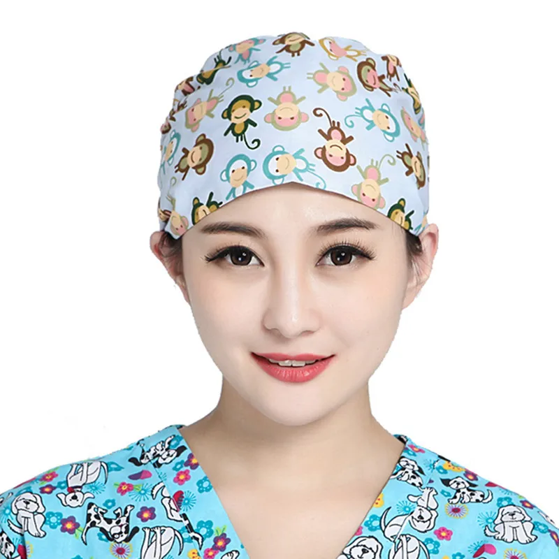 Крышка для скраба, Медицинская медицинская шапочка для медсестры, хирургическая, унисекс, больница, регулируемая медицинская шапка, лабораторная шапка медсестры, шапочка для операционной, для медсестры