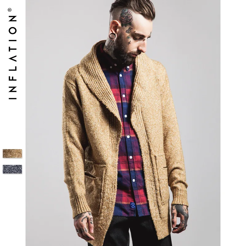 INF men's |2016 autumn and winter Mohair collar wide