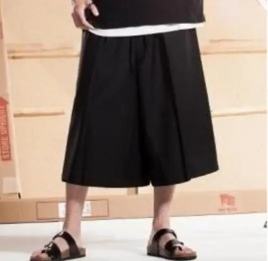 

27--40 Sell Like Hot Cakes 2019 Summer Men New Fashion Leisure Wide-legged Flares Loose 7 Minutes Of Pants