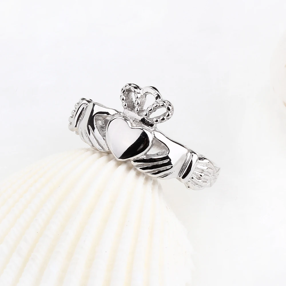 Somen Ring Women 925 Sterling Silver Ring Claddagh Wedding Band Engagement Rings Fashion Jewelry Femme Anillos De Plata 925