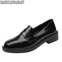 Туфли без каблуков ботинки-оксфорды в британском стиле Для женщин повседневная обувь из мягкой кожи плоская подошва повседневная обувь женская обувь с перфорацией типа «броги» в стиле ретро; обувь на высоких каблуках; sapatos mulher c43